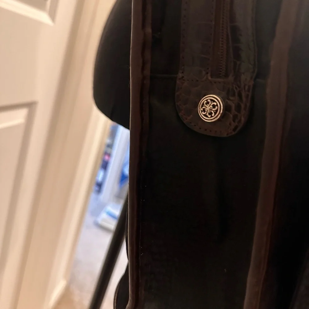 BRIGHTON ❤️ MARTHA BLACK /CHOC CROC BRIEFCASE/Laptop Bag - Picture 4 of 11